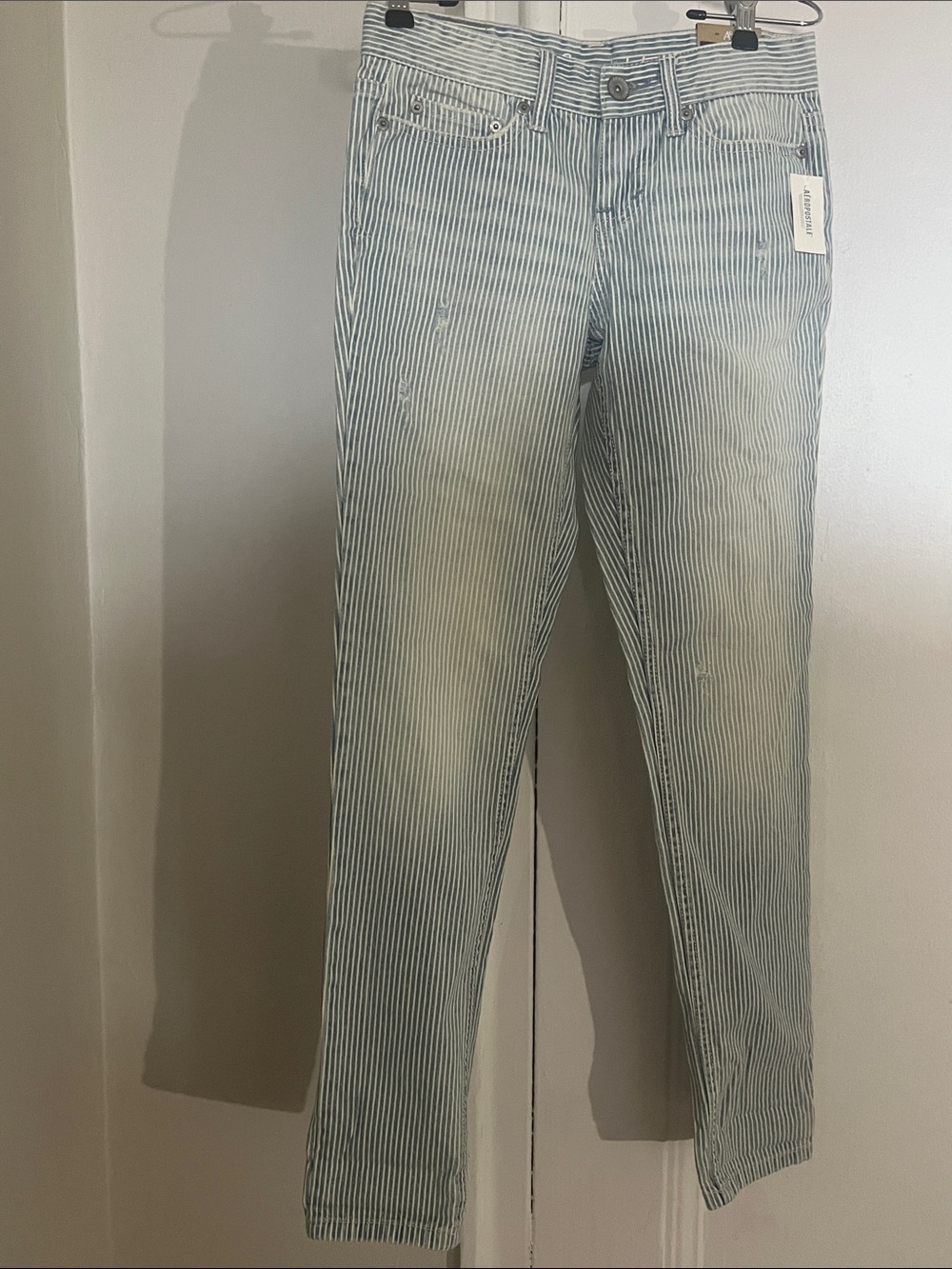 NWT- Aeropostale Blue & White Pinstripe Jeans